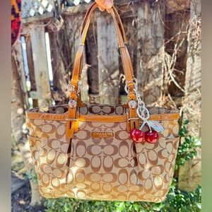 **SOLD** Coach Brown Signature Tote